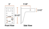 ADJUSTABLE PINTLE MOUNT, 20K