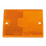 RECTANGULAR CLEARANCE LIGHT/REFLECTOR REPLACEMENT LENS -AMBER