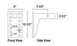 ADJUSTABLE PINTLE MOUNT, 20K