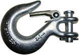 CLEVIS SLIP HOOK WITH LATCH, 3/8