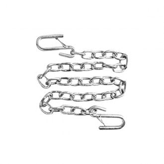 TRAILER SAFETY CHAIN-3/16 CHAIN, 2-3/8 S-HOOKS WITH LATCHES